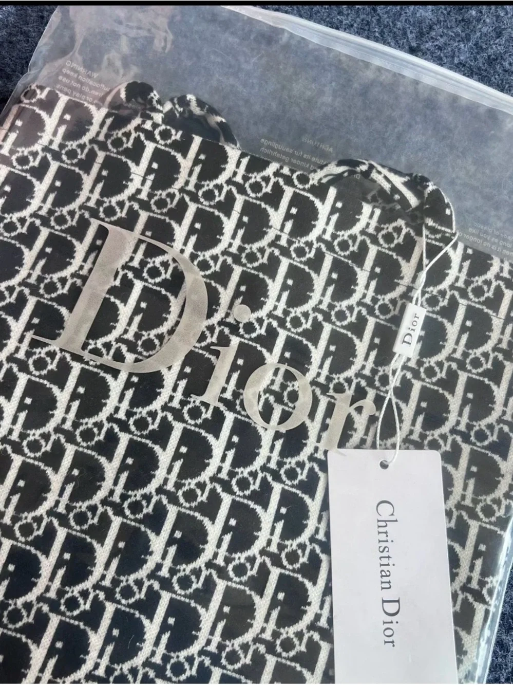 Christian Dior Beauty GWP Black & White Logo Tote Bag